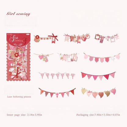 Party Garland Hard Card Stickers