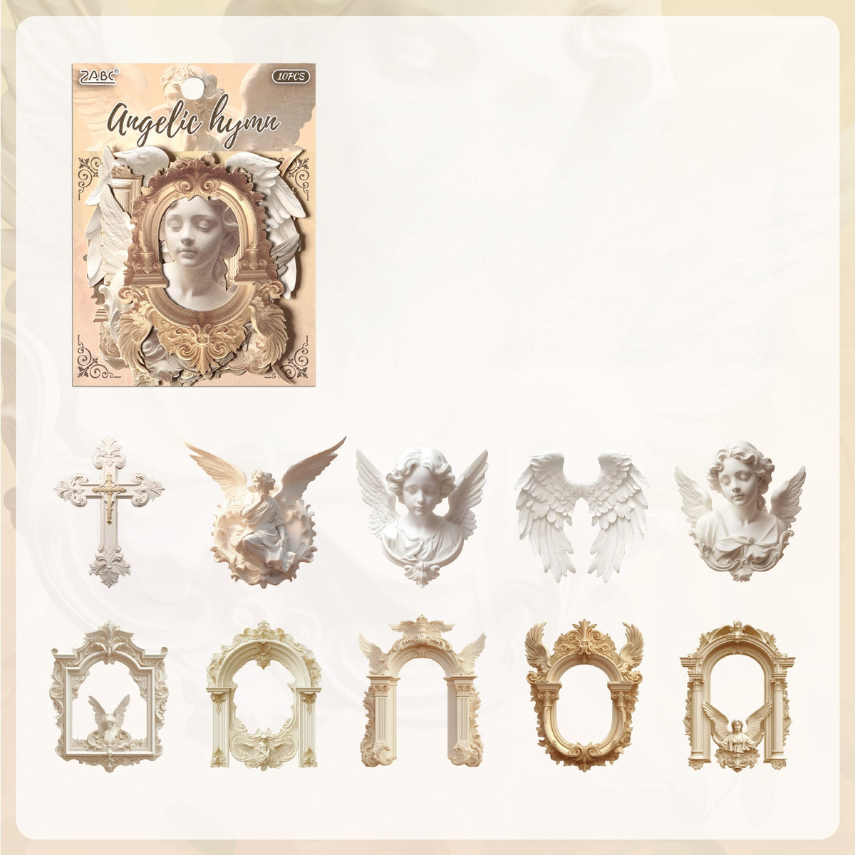 Vintage Border Embossed Sticker Pack
