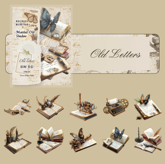 Mottled Old Shadows Vintage Sticker