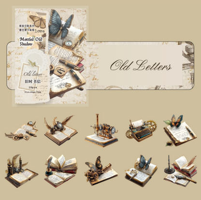 Mottled Old Shadows Vintage Sticker