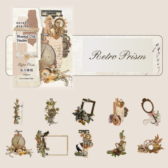 Mottled Old Shadows Vintage Sticker
