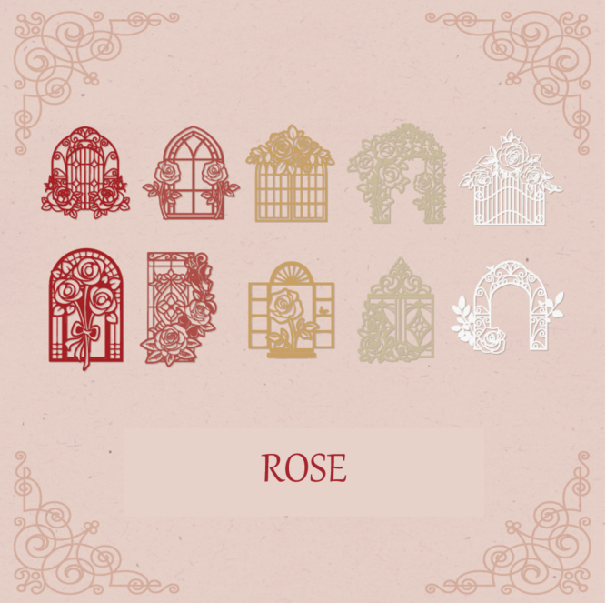 Flower Field Hollow Scrapbooking Paper