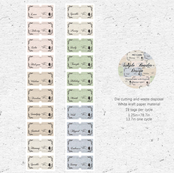 Vintage Label Element Journaling Tape