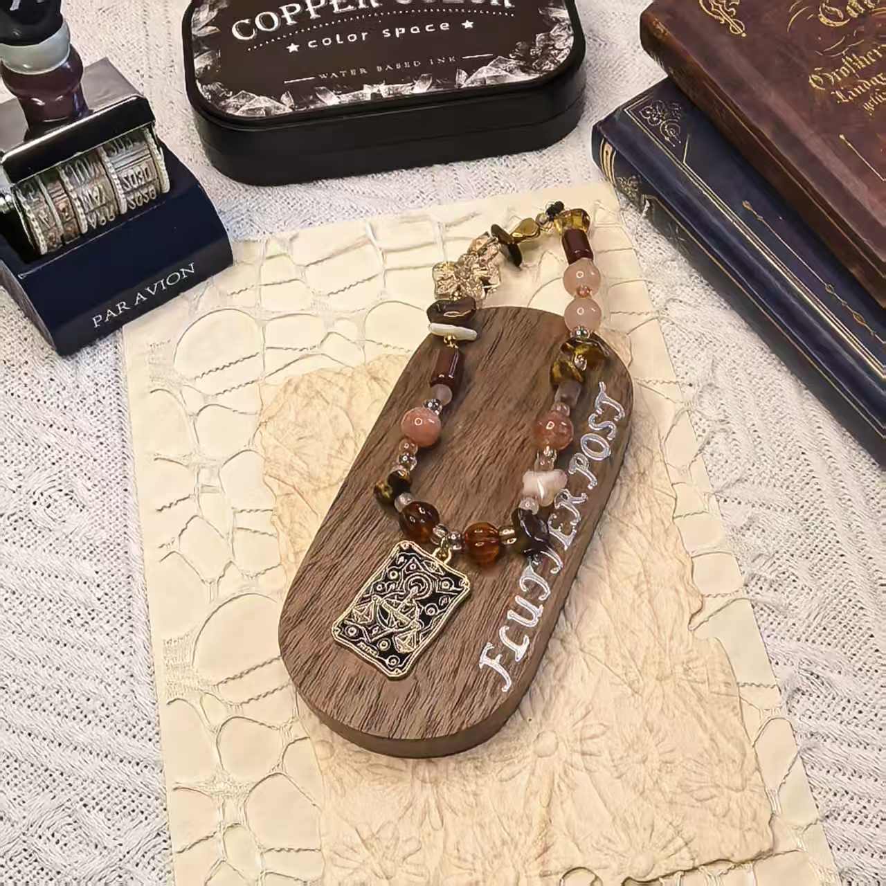 Justice Tarot Card Handmade Charm