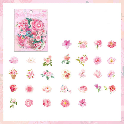 Leisurely Flower PET Sticker Set