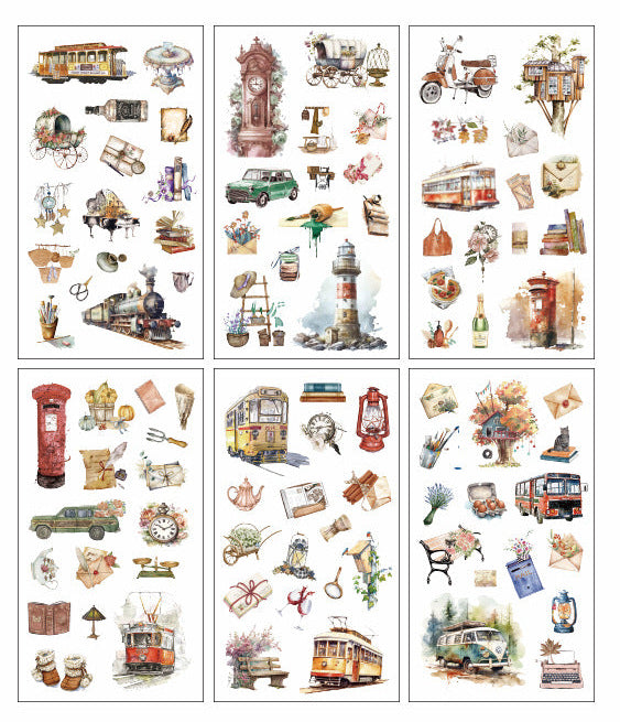 Nostalgia Record PET Stickers Set