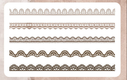 Flowers Lace PET Stickers Set