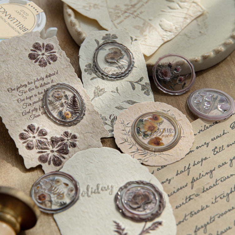 Vintage Garden Wax Seal Stickers