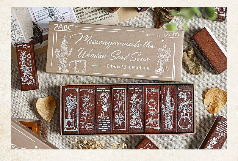 Floral Appreciation Wooden Journal Stamp Box