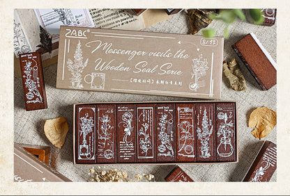 Flower Praise Wooden Stamp Box