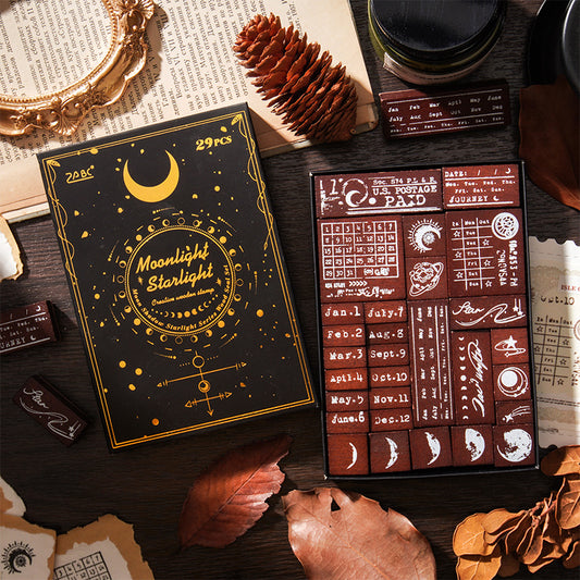 Galaxy Overflow Wooden Stamps Box