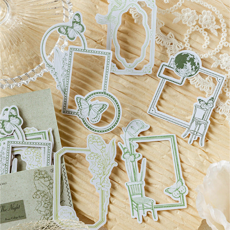 Hollow Collage Frame Sticker Paper Card