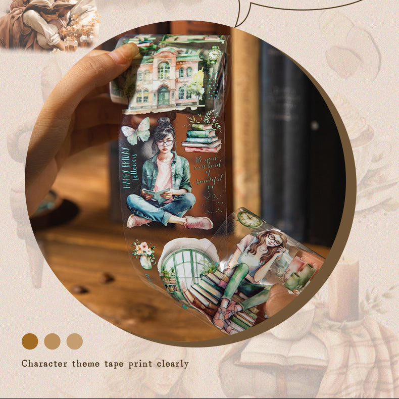 Reading Time Characters Washi Tape