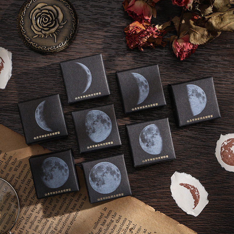 Mountain Moon Wooden Stamp Box