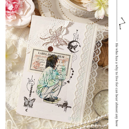 Butterfly and Letterhead Wooden Stamps Box