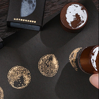 Mountain Moon Wooden Stamp Box