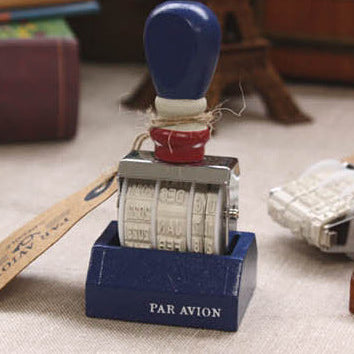 Sello de fecha rodante vintage 