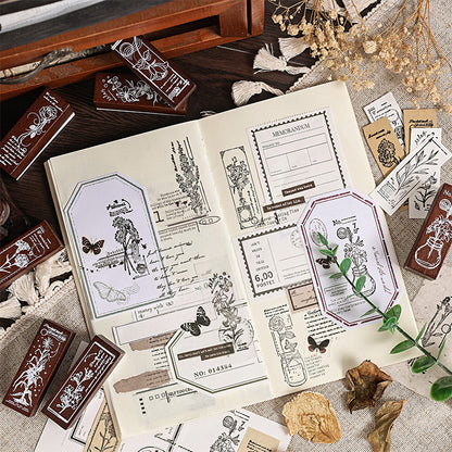 Flower Praise Wooden Stamp Box