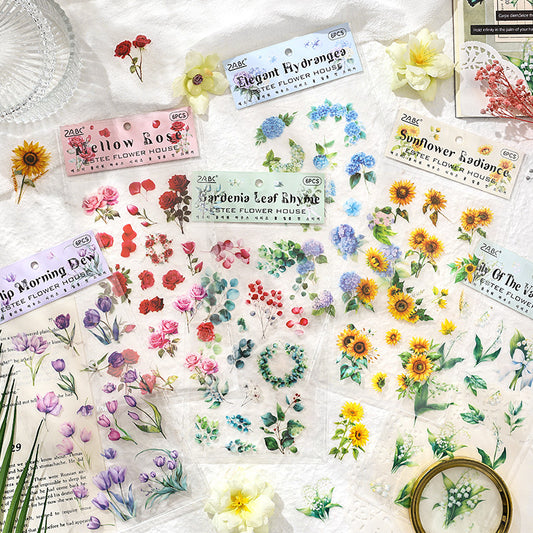Flower House PET Sticker Set
