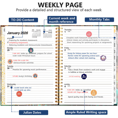 2026 Weekly Planner Notebook (A5)