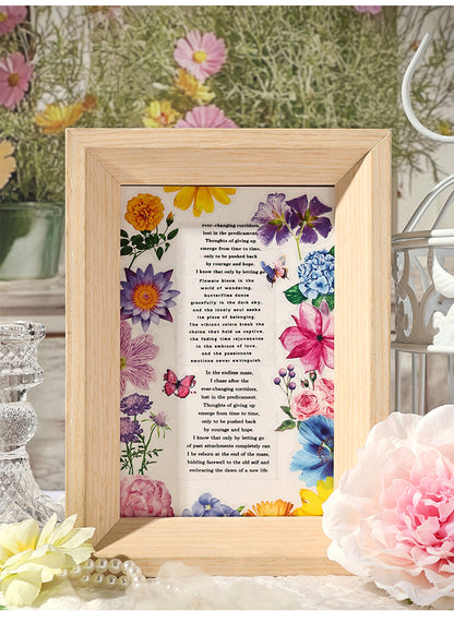 Leisurely Flower PET Sticker Set