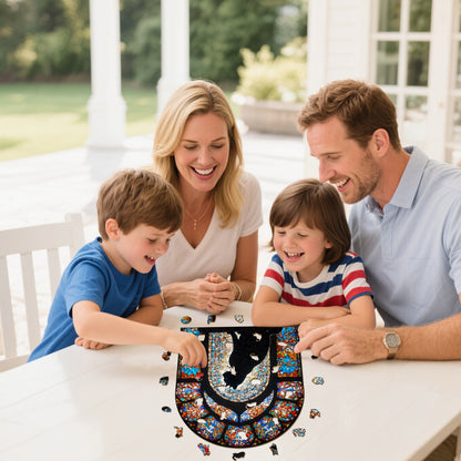 Irregular Shaped Cat Wooden Puzzle