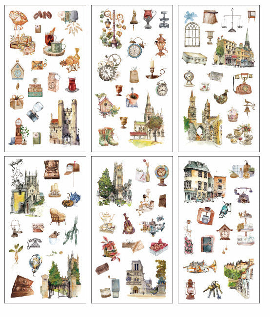 Nostalgia Record PET Stickers Set