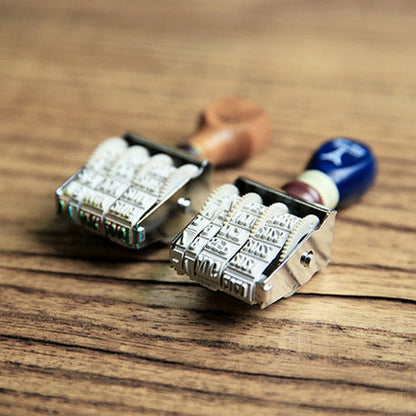 Sello de fecha rodante vintage 