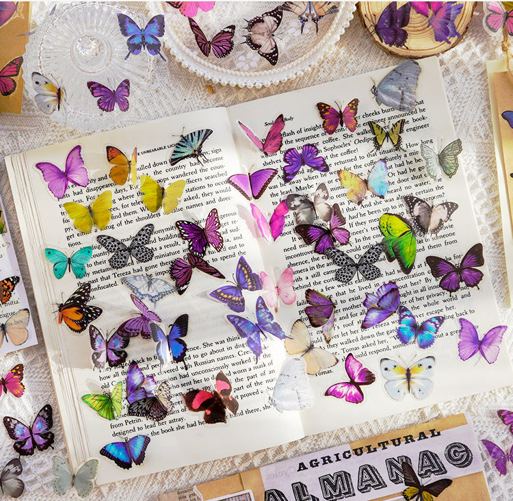 The World of Butterfly PET Sticker Set