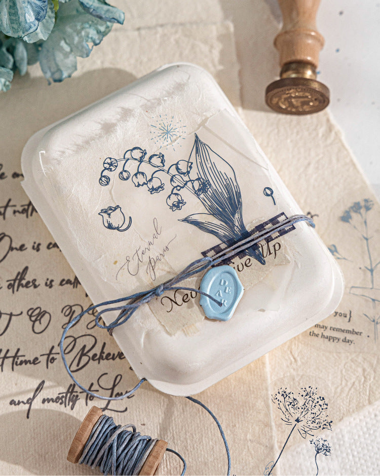 Fuzzy Floral Vintage Journaling Stickers