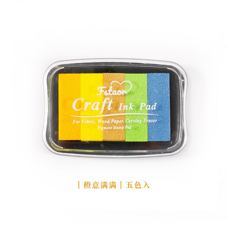 5-Color Gradient Color Stamp Ink Pad  Large Box
