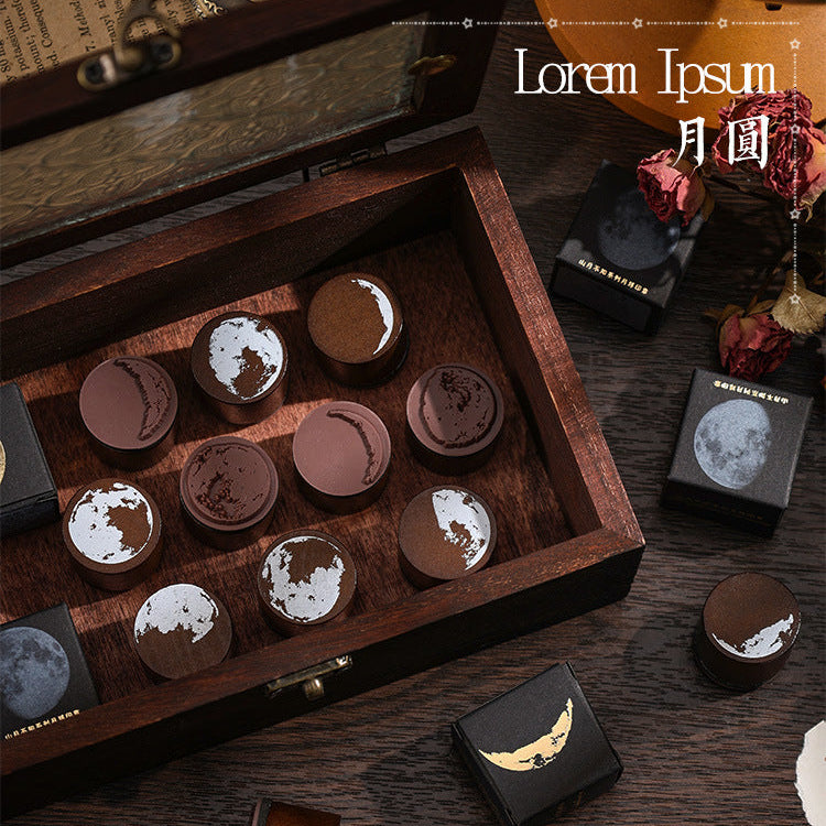 Mountain Moon Wooden Stamp Box
