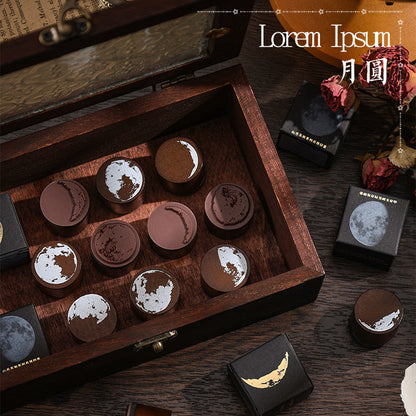 Mountain Moon Wooden Stamp Box
