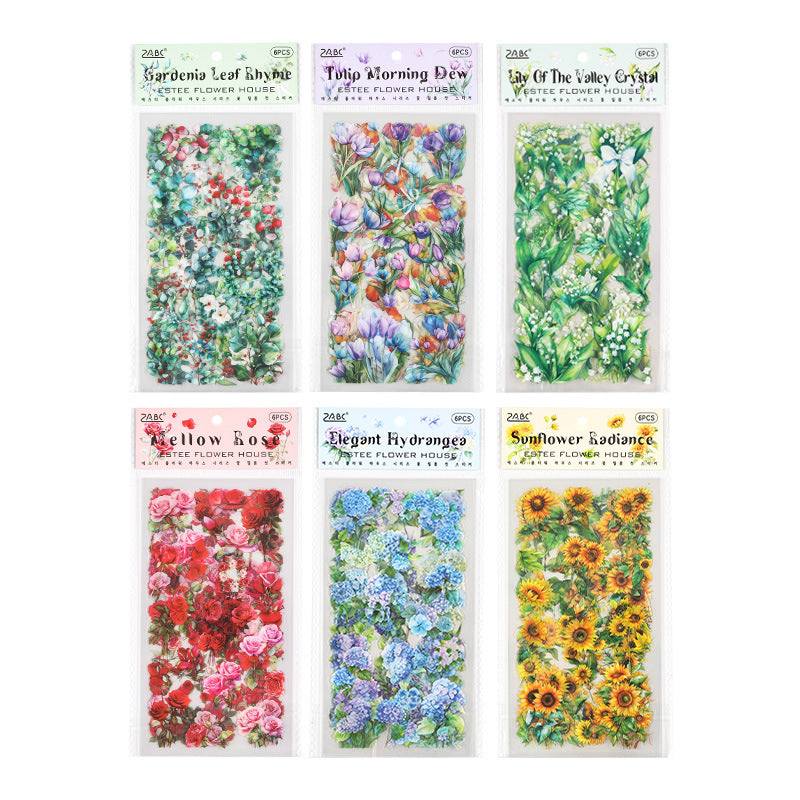 Flower House PET Sticker Set