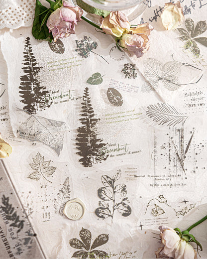 Fuzzy Floral Vintage Journaling Stickers