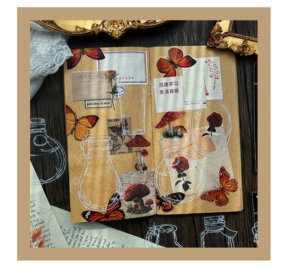 Love in Glass Bottle PET Stickers Set