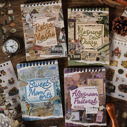 Libro de pegatinas retro clásicas