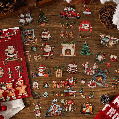 Christmas Snowy Night PET Stickers Set