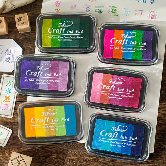 5-Color Gradient Color Stamp Ink Pad  Large Box
