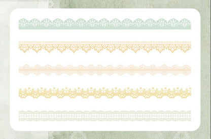 Flowers Lace PET Stickers Set