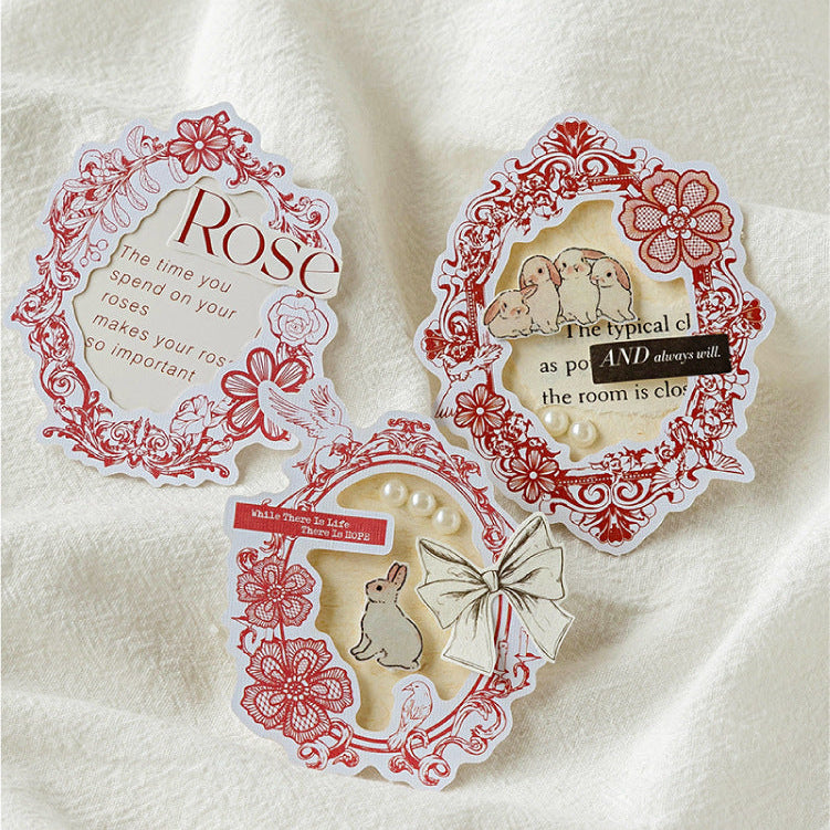 Hollow Collage Frame Sticker Paper Card