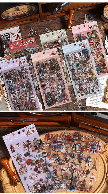 Nostalgia Record PET Stickers Set