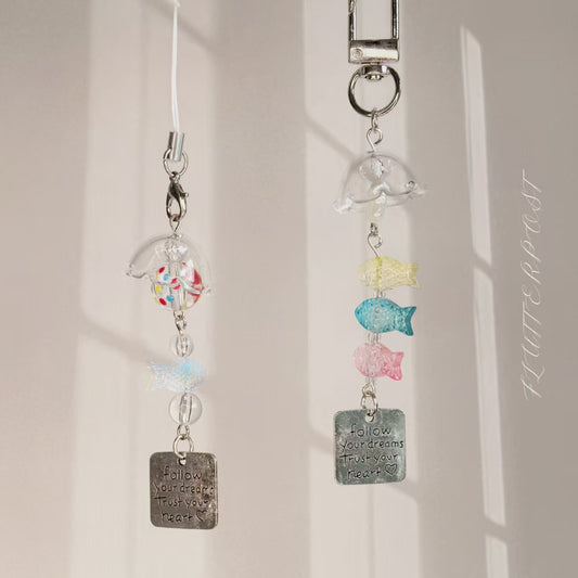 Carp Flag Wind Bell Charm