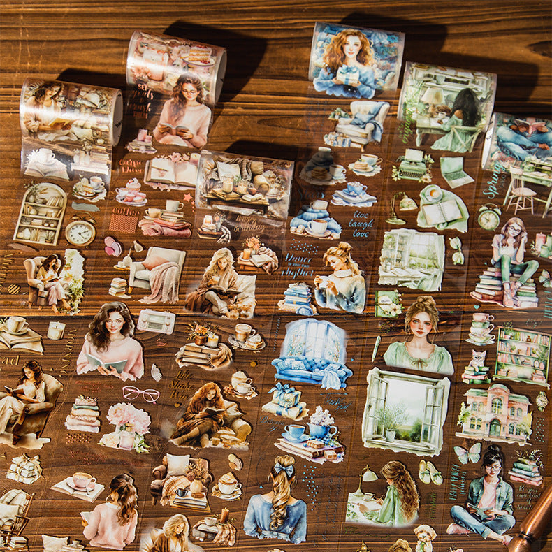 Reading Time Characters Washi Tape