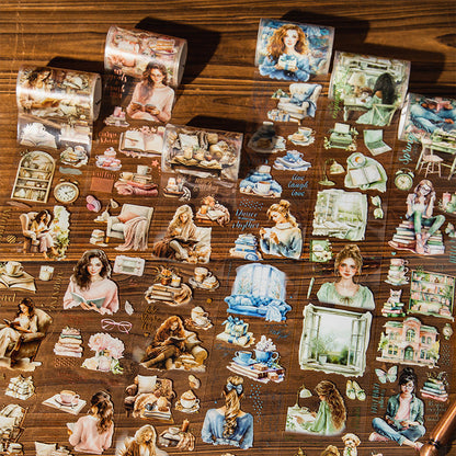 Reading Time Characters Washi Tape