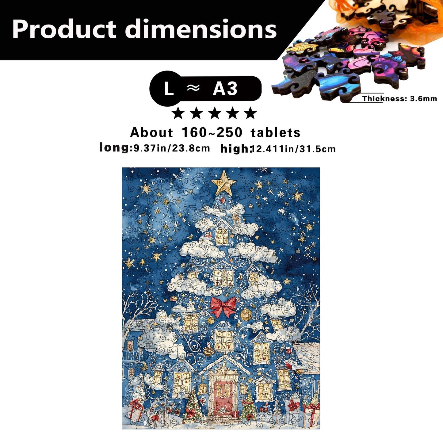 Irregular Shaped Christmas Puzzle