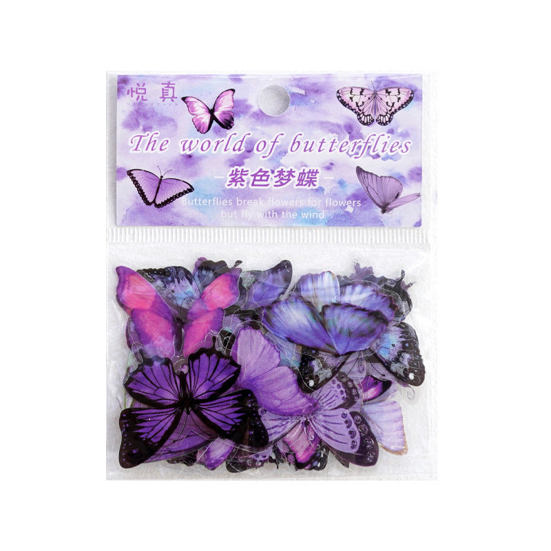 The World of Butterfly PET Sticker Set