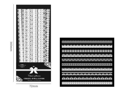 Flowers Lace PET Stickers Set