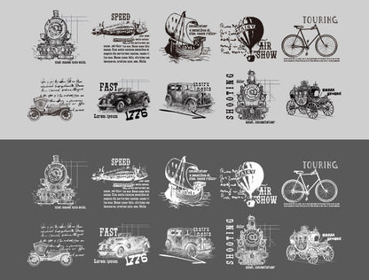 Vintage Tracing Paper Sticker Set