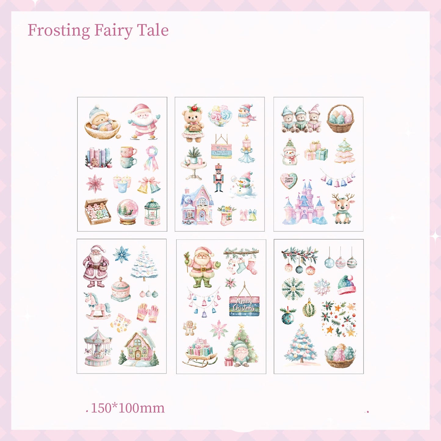 Christmas Snowy Night PET Stickers Set